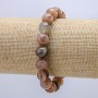 Elastic bracelet with natural stone Selenite smooth bead, diameter 10mm± circumference 18cm