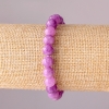 Toned Quartz Bracelet with Amethyst Look, elastic smooth ball diameter 10mm, circumference 18cm