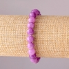 Toned Quartz Bracelet Emulating Amethyst, elastic, smooth beads, 8mm diameter, 18cm circumference