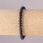 Bracelet Aventurine Night of Cairo Blue Sand on elastic smooth bead, diameter 6mm circumference 18cm