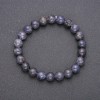 Iolite Natural Stone Bracelet on Elastic Smooth Beads, 8mm diameter (±) on 18cm wrist