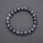 Iolite Natural Stone Bracelet on Elastic Smooth Beads, 8mm diameter (±) on 18cm wrist