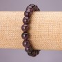 Amethyst Elastic Bracelet, smooth round beads, diameter 8(±)mm, circumference 18 cm