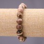 Bracelet with Natural Jasper, smooth rounds, 8(±) mm, on elastic, circumference 18 cm