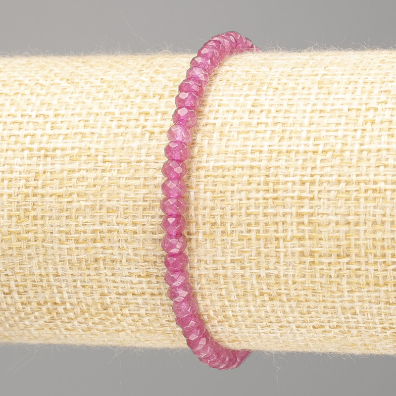 Bracelet Tourmaline (unit) faceted rondelle, diameter 4x3mm, length 18cm (stretch)