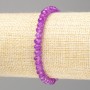Bracelet with toned artificial Amethyst light lilac faceted rondelles, diameter 6×4mm ±, length 18cm (stretch)