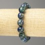 Azurite Bead Bracelet, Smooth Round Naturals, 12 mm diameter, stretchy, 18 cm long