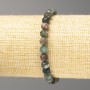 Bracelet with natural jas stone, colored jasma, faceted bead, diameter 6mm, length 18cm (stretch)