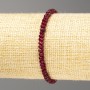Bracelet with Tourmaline Stone (artificial) Beveled Rondelle, diameter 4x2(±)mm, length 18cm (stretch)