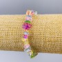 Bracelet Assorted Tiny Natural Stone, diameter 8x4mm ±, length 18cm (stretch)