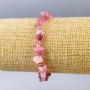 Strawberry Quartz Bracelet Natural Stone Chip, 8x3 mm chips, length 18 cm (stretch)