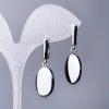 Hematite Oval Earrings, diameter 13×18mm, length 40mm