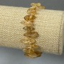 Bracelet Citrine natural stone shard "needle", diameter 12x5mm± with seed beads, diameter 3mm±, length 18cm (stretch)