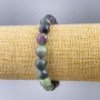 Bracelet Zoisite natural stone faceted bead, diameter 10mm±, length 18cm (stretch)