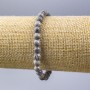 Bracelet Jasper Oceanic Gray (artificial acrylic) smooth beads, 6mm diameter, 18cm length (stretch)