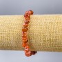 Carnelian Bracelet with Natural Stone Chip, 8x4 mm, length 18 cm (stretch)