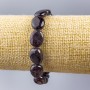 Garnet Bracelet, Natural Stone Faceted, d 12×13×7mm ±, length 18cm (elastic)