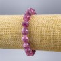 Bracelet Turmaline natural stone faceted bead, diameter 10mm±, length 18cm (stretch)