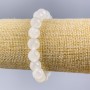 Bracelet Bilomorite natural stone smooth bead, diameter 10mm±, length 18cm (stretch)