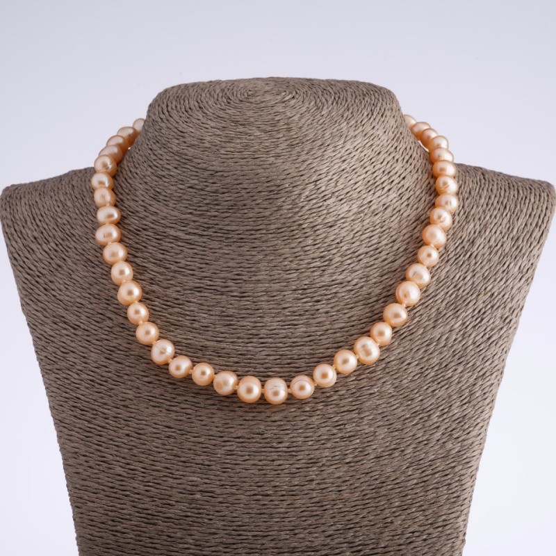 Freshwater Pearl Necklace in Pale Pink, 9mm Diameter (±), 45cm Length