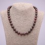 Necklace of natural garnet, smooth round beads, diameter 10±mm, length 48cm