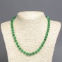 Chrysoprase Necklace (loose bead) Faceted Sphere, 7.5 mm diameter, length 45 cm