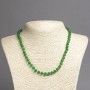 Chrysoprase Necklace with Smooth Round Beads 6mm, Length 45 cm