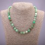 Chrysoprase Bead Necklace on String, Smooth Round Beads, 8mm (±), Length 45cm