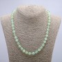 Necklace with Prehnite, smooth bead, 8mm diameter, length 46cm +