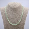 Prehnite Necklace, smooth round beads 6mm diameter, length 46cm +