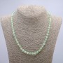 Prehnite Necklace, smooth round beads 6mm diameter, length 46cm +