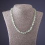 Necklace Prehnite Beaded, faceted, 6x10mm diameter, length 45cm