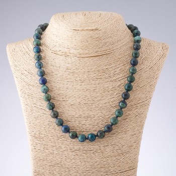 Azurite Beads Smooth Round 10mm Diameter, 50cm Length