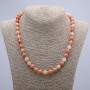 Selenite Bead Necklace, faux (synthetic) smooth bead, diameter 8(±)mm, length 45cm