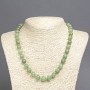Necklace Jade (unit) Faceted Sphere, 10mm diameter ±, length 45cm ±