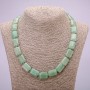 Necklace of Natural Jade Rectangular Shape, 13x18mm, 48 cm