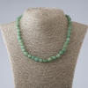 Necklace of Natural Jade, Round Beads, 9 mm dia (±), 47 cm long