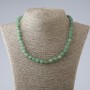 Necklace of Natural Jade, Round Beads, 9 mm dia (±), 47 cm long