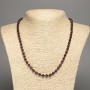 Necklace of natural garnet, smooth beads, diameter 5.5mm, length 50cm+