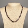 Necklace of Natural Garnet Nuggets, faceted, diameter 10x8(±)mm, length 50cm+