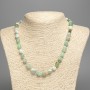 Chrysoprase Necklace—Natural Stone, tumbled beads, 8x10 mm, length 50 cm plus