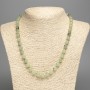 Necklace of natural stone Prehnite smooth bead, diameter 6mm±, length 50cm±