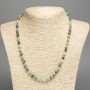 Chrysocolla and Lazurite Necklace, Faceted Lazurite Bead 6mm, 50cm+ Length