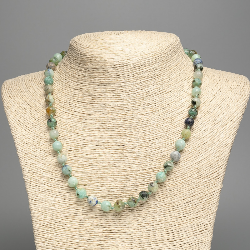 Chrysocolla and Lapis Lazuli Necklace Beads 8mm, 50cm+