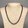Natural Stone Necklace of Lazurite, smooth round beads 6mm diameter, 50cm length +