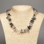 Necklace of Rutile Quartz Hairy Quartz shard "needle", diameter 15x5mm, length 48cm +