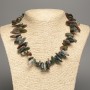 Necklace of Green Jasper Nugget “Needle” 18x6mm, length 18.9 in (48 cm) +