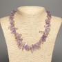 Amethyst Natural Stone Necklace Chunk, needle-cut, 18x5mm, length 48cm +