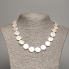 Necklace of natural baroque pearls with petrol tint, diameter 15x15x4 mm, length 45 cm +