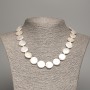 Necklace of natural baroque pearls with petrol tint, diameter 15x15x4 mm, length 45 cm +